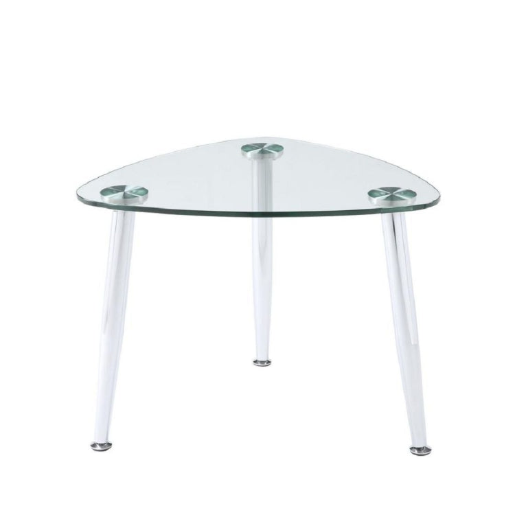 [US Warehouse] Triangular Clear Glass Table, Size: 30x24x23 inch