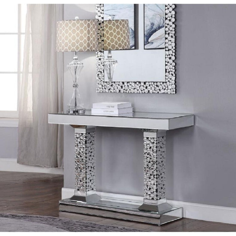[US Warehouse] Mirror Gem Table, Dize: 47x14x31 inch