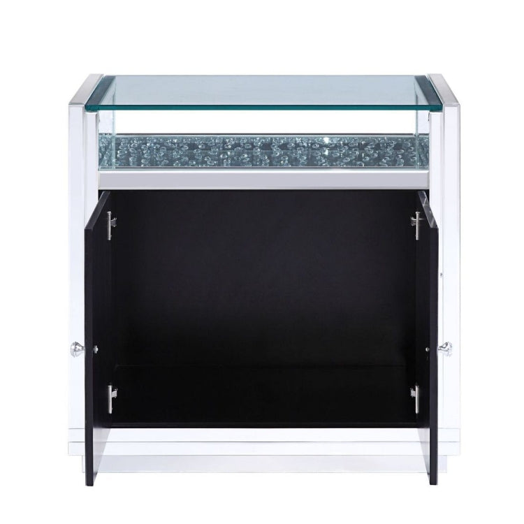 [US Warehouse] Mirror Table with Storage Compartment, Size: 32x16x32 inch