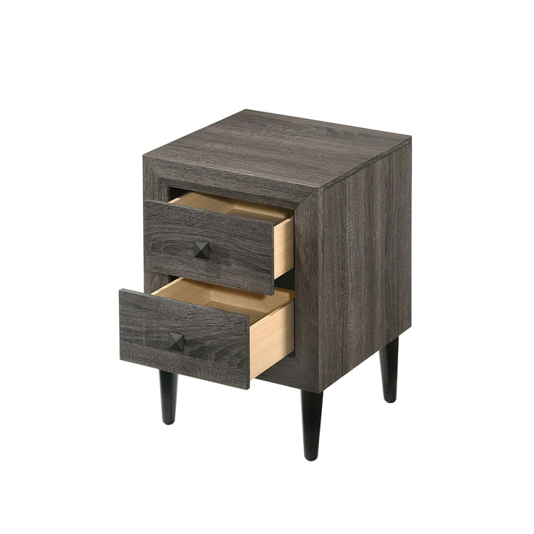 [US Warehouse] Oak Bedside Table with Drawer, Size: 16x16x21 inch