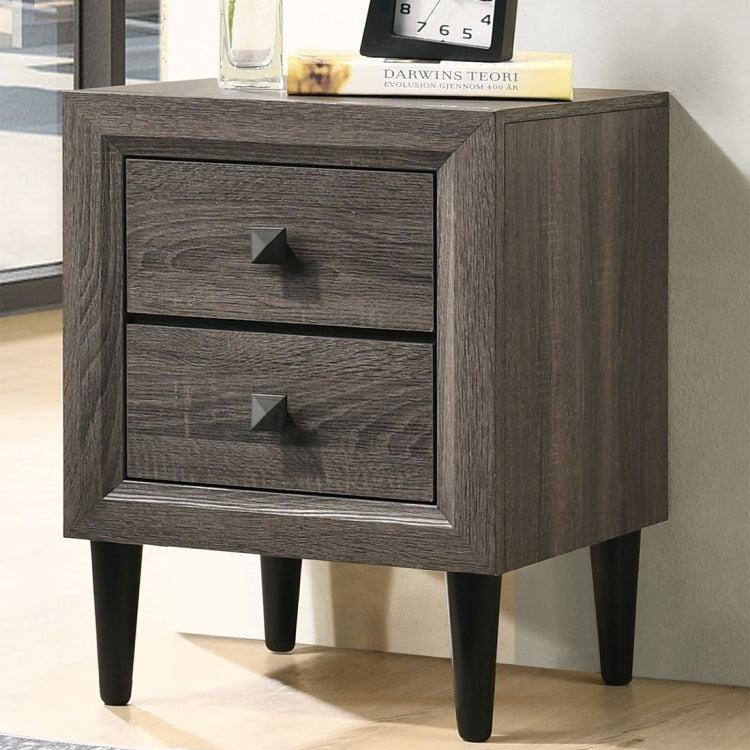 [US Warehouse] Oak Bedside Table with Drawer, Size: 16x16x21 inch