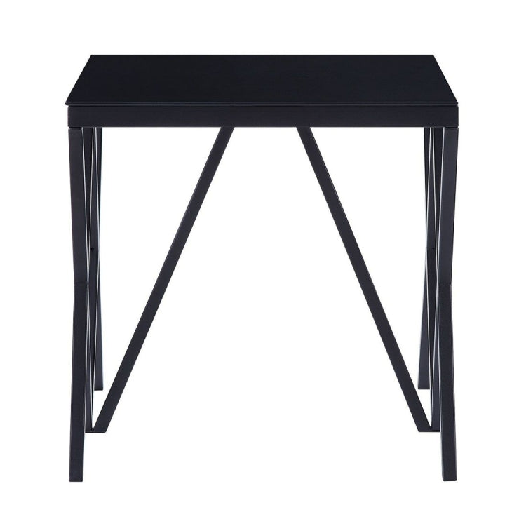 [US Warehouse] Metal Glass Simple Table, Size: 22x22x21 inch