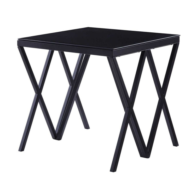 [US Warehouse] Metal Glass Simple Table, Size: 22x22x21 inch