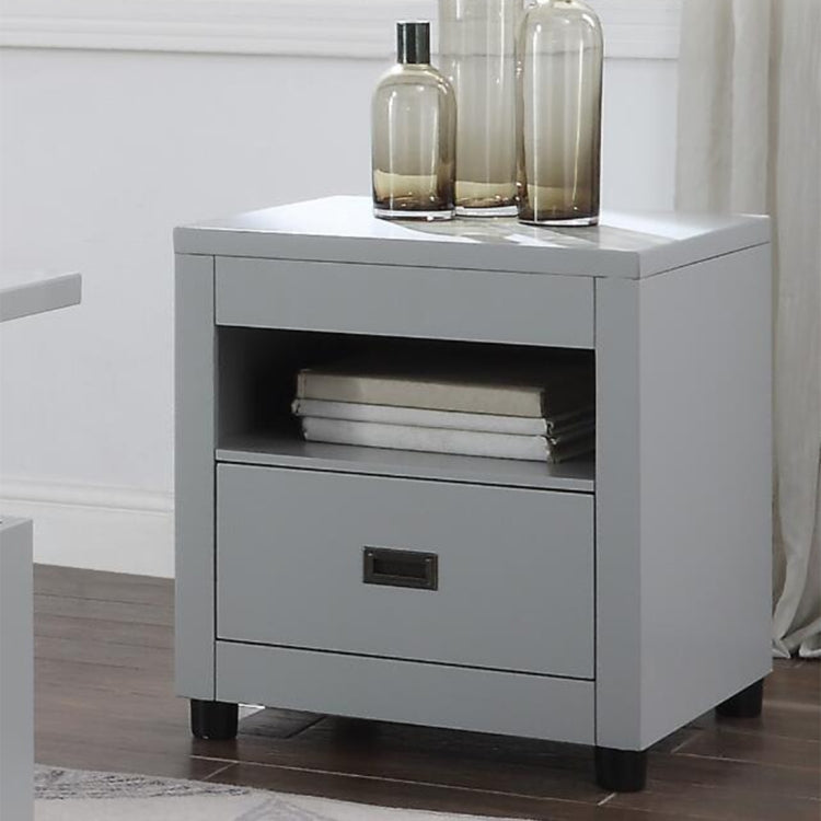 [US Warehouse] Bedside Table with Drawer, Size: 22x22x21 inch