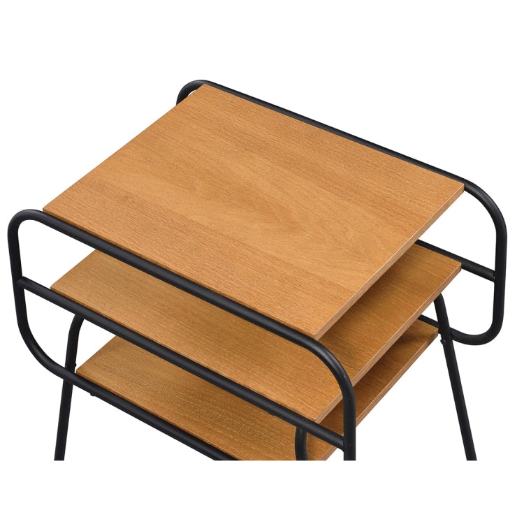 [US Warehouse] Oak Side Table with Compartments, Size: 20x13x23 inch