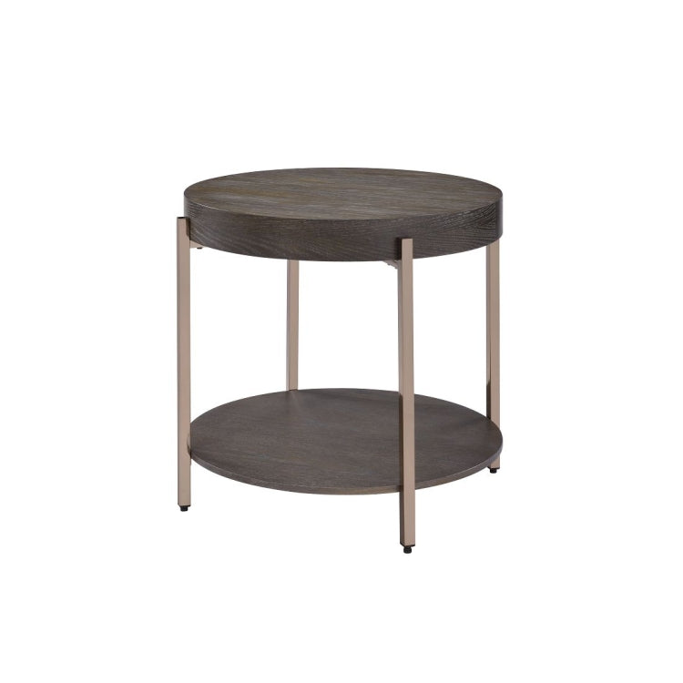 [US Warehouse] Round Oak Table, Size: 25x23 inch