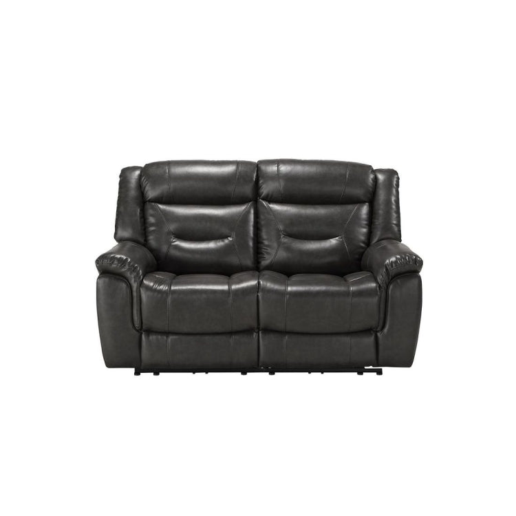 [US Warehouse] Leather Short Plush Two-seat Sofa, Size: 65x39x40 inch