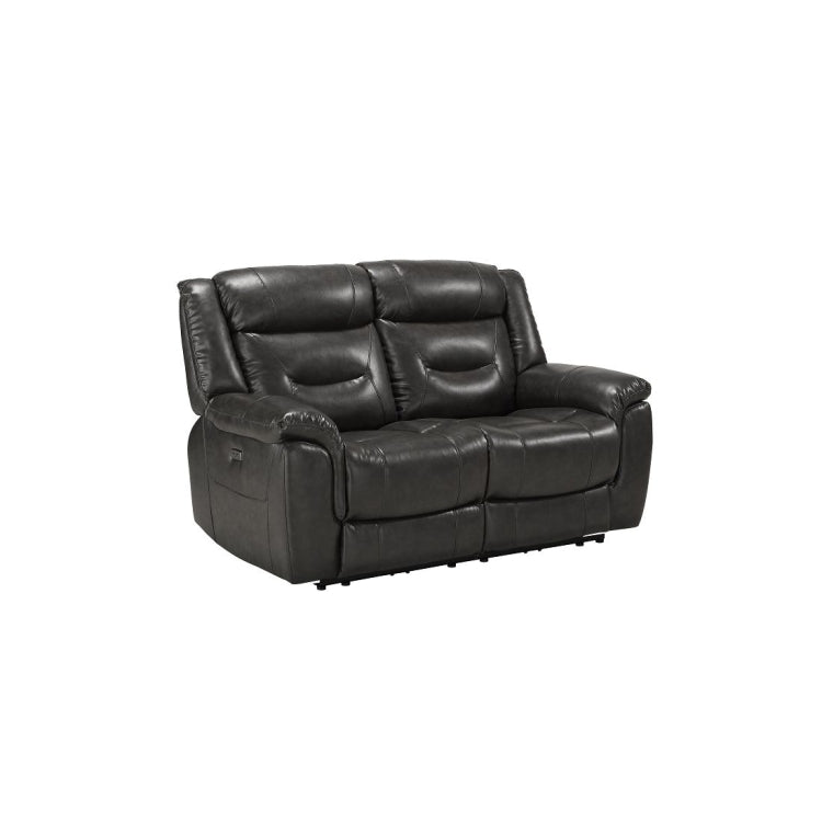 [US Warehouse] Leather Short Plush Two-seat Sofa, Size: 65x39x40 inch