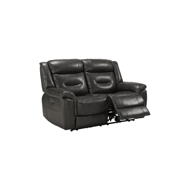 [US Warehouse] Leather Short Plush Two-seat Sofa, Size: 65x39x40 inch
