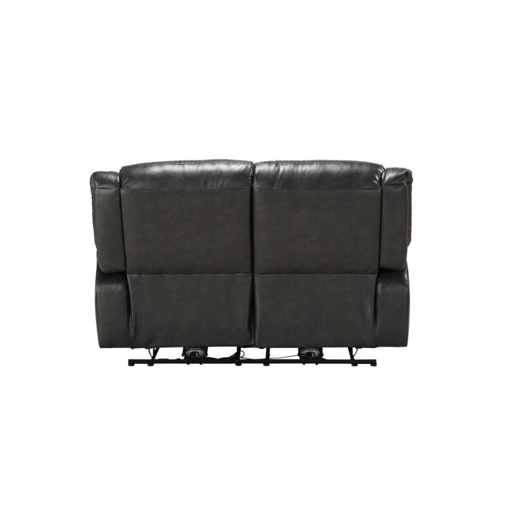 [US Warehouse] Leather Short Plush Two-seat Sofa, Size: 65x39x40 inch