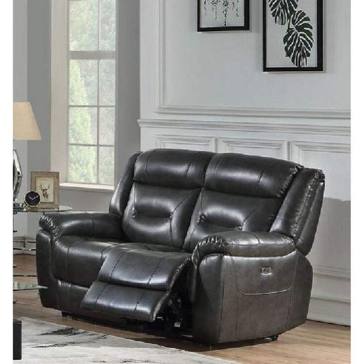 [US Warehouse] Leather Short Plush Two-seat Sofa, Size: 65x39x40 inch