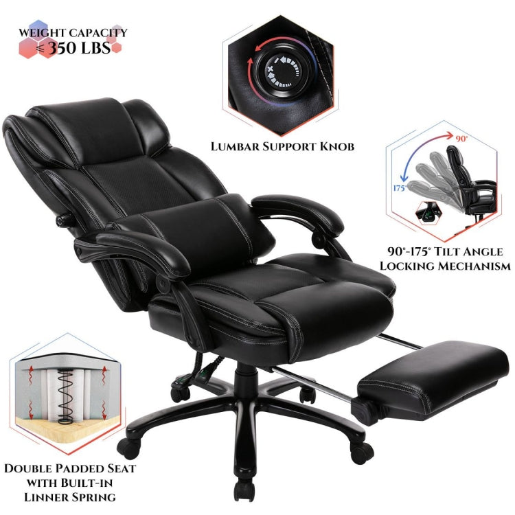 [US Warehouse] Computer Gaming Chairs with Adjustable Built-in Lumbar Support & Angle Tilt Locking System & Footrest