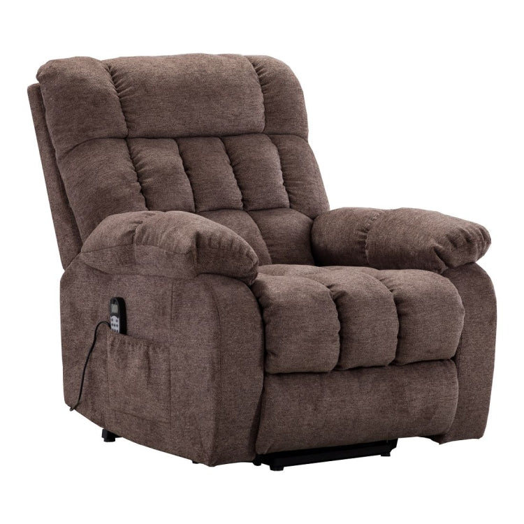 [US Warehouse] Electric Lift Recliner with Heat Therapy And Massage Function, Size: 38.2x38.6x41.3 inch(Brown)