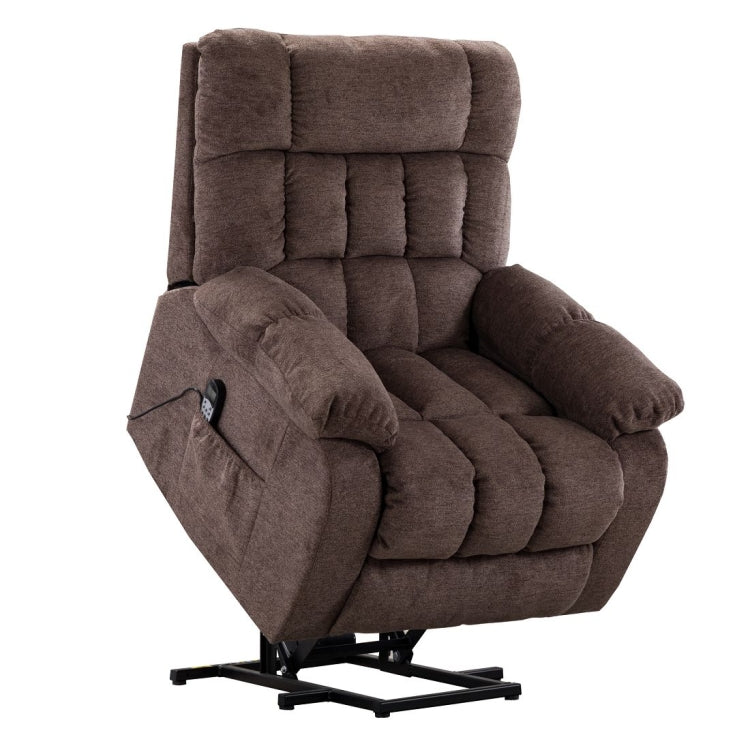 [US Warehouse] Electric Lift Recliner with Heat Therapy And Massage Function, Size: 38.2x38.6x41.3 inch(Brown)