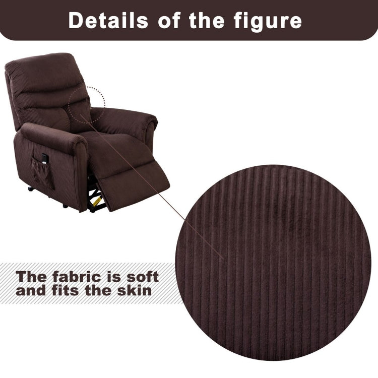 [US Warehouse] Non-slip Fabric Electric Lift Recliner with Storage Bag, Size: 33.9x38.2x38.2 inch