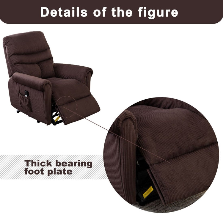 [US Warehouse] Non-slip Fabric Electric Lift Recliner with Storage Bag, Size: 33.9x38.2x38.2 inch