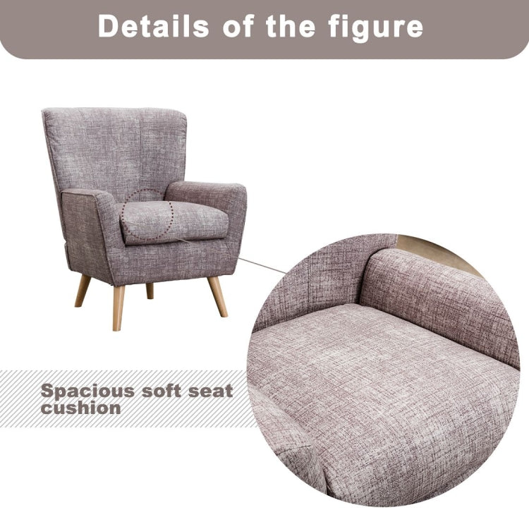 [US Warehouse] Fabric Armchair, Size: 26 x 25.4 x 37 inch