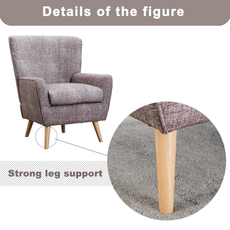 [US Warehouse] Fabric Armchair, Size: 26 x 25.4 x 37 inch