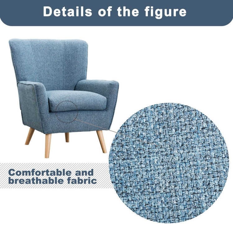 [US Warehouse] Bedroom Fabric Reading Chair, Size: 26x25.4x37 inch
