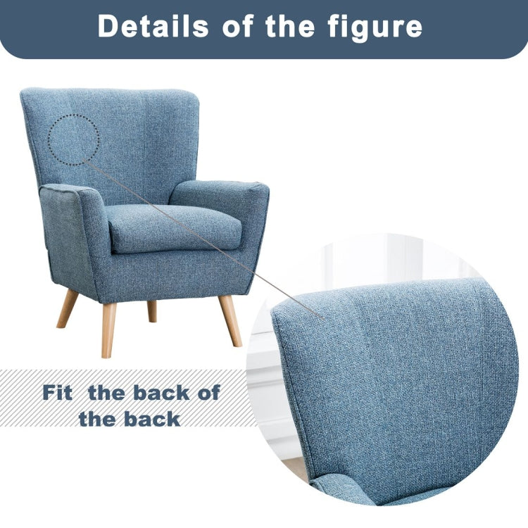 [US Warehouse] Bedroom Fabric Reading Chair, Size: 26x25.4x37 inch
