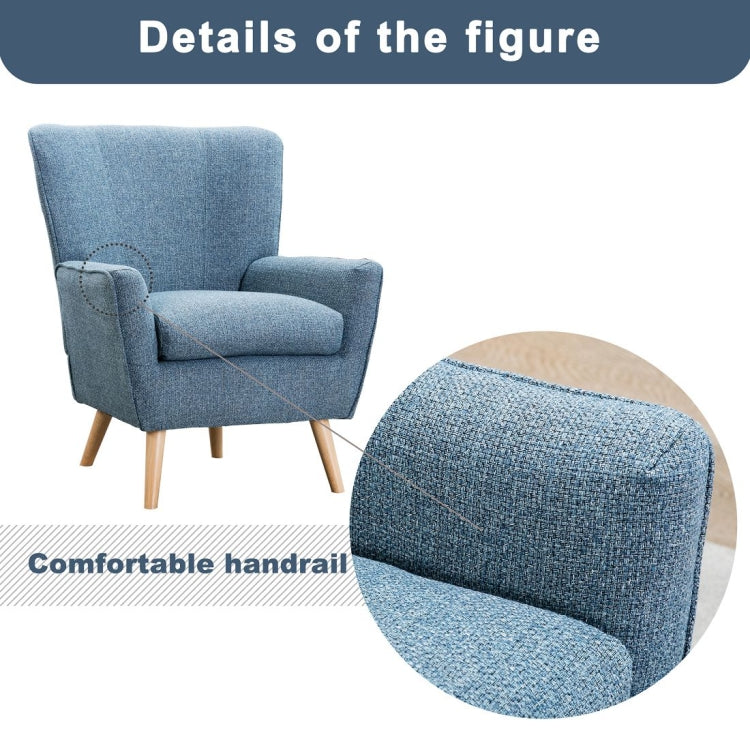 [US Warehouse] Bedroom Fabric Reading Chair, Size: 26x25.4x37 inch