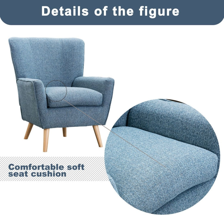 [US Warehouse] Bedroom Fabric Reading Chair, Size: 26x25.4x37 inch