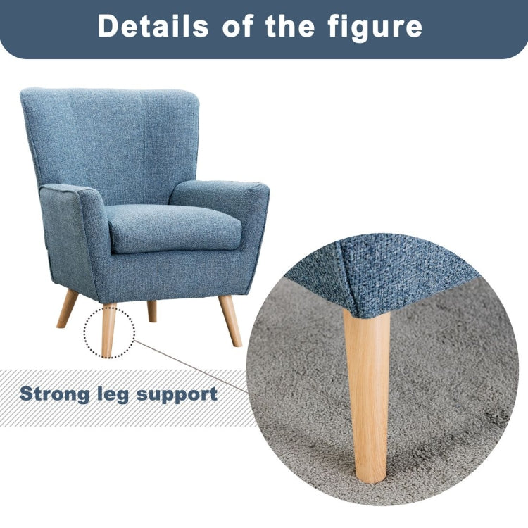 [US Warehouse] Bedroom Fabric Reading Chair, Size: 26x25.4x37 inch