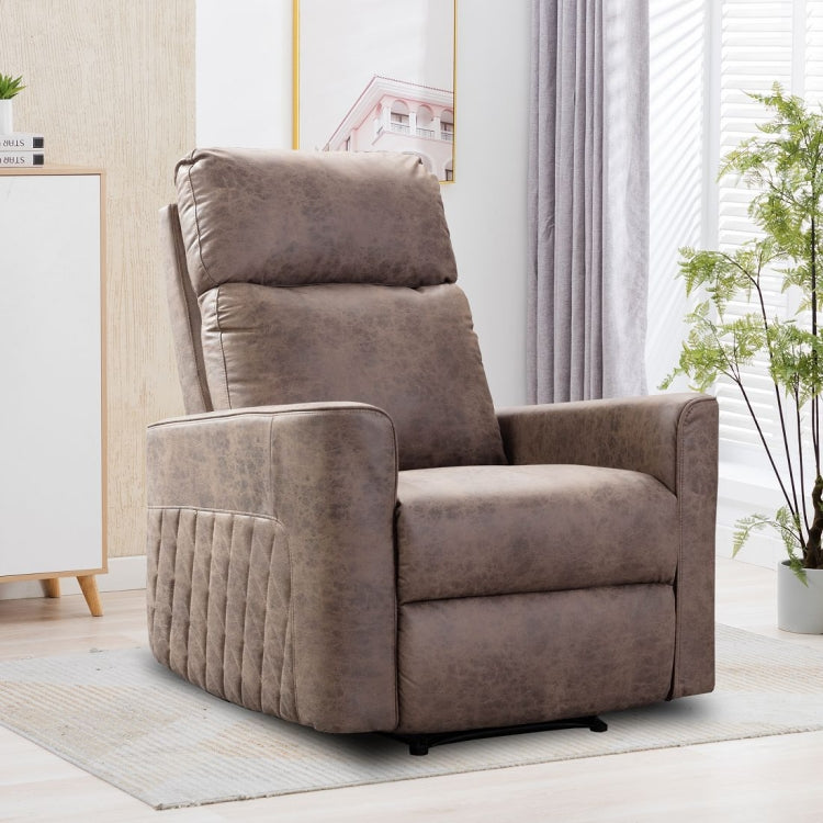 [US Warehouse] Family Manual Soft Cloth Recliner, Size: 33x35.4x41 inch