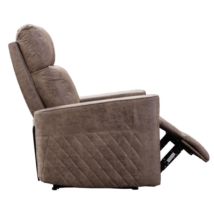 [US Warehouse] Family Manual Soft Cloth Recliner, Size: 33x35.4x41 inch