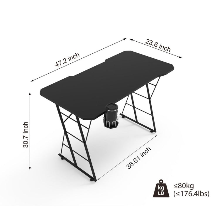 [US Warehouse] Metal+PB Game Table with 1 Cup Holder, Size: 47.24x23.62x30.71 inch