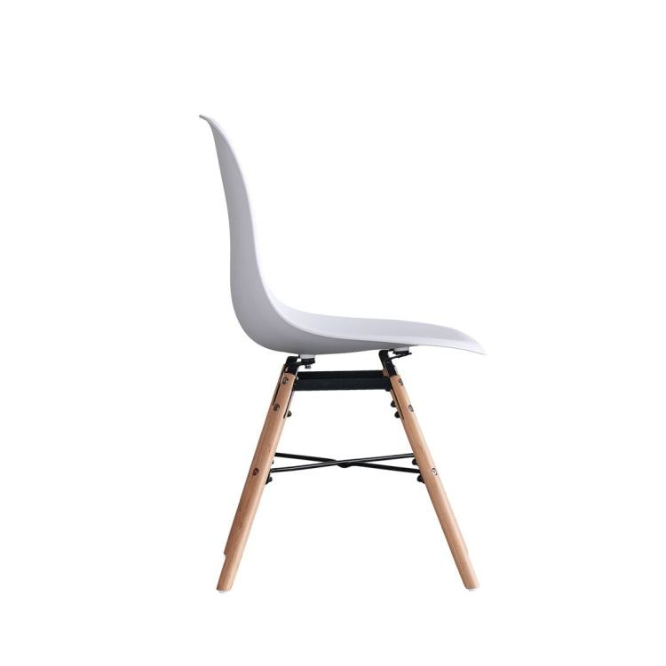 [US Warehouse] 4 PCS Simple Retro Plastic Lounge Chair, Size: 19.29x18.11x32.28 inch