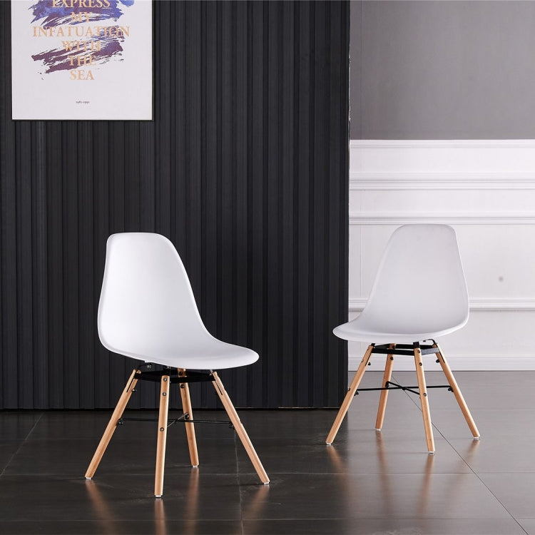 [US Warehouse] 4 PCS Simple Retro Plastic Lounge Chair, Size: 19.29x18.11x32.28 inch