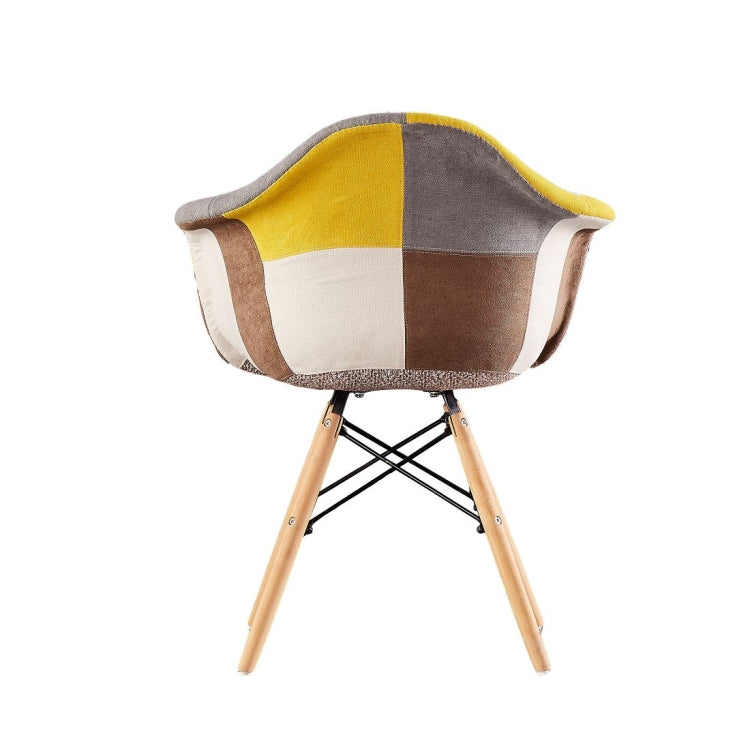 [US Warehouse] 2 PCS Simple Retro Handmade Stitching Fabric Lounge Chair, Size: 23.62x24.8x32.28 inch