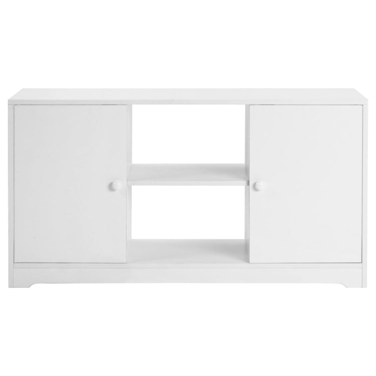 [UK Warehouse] 43 inch TV Storage Cabinet TV Table with 2 Doors and Shelves (White)