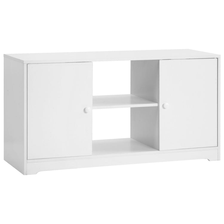 [UK Warehouse] 43 inch TV Storage Cabinet TV Table with 2 Doors and Shelves (White)