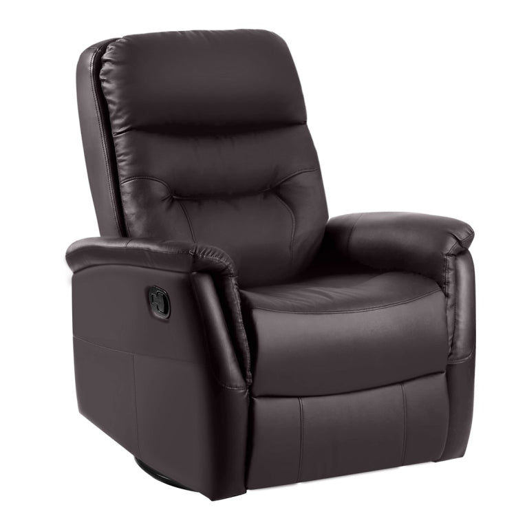 [UK Warehouse] Home Theater Leather Sofa Recliner 360 Degree Swivel Armchair (Brown)