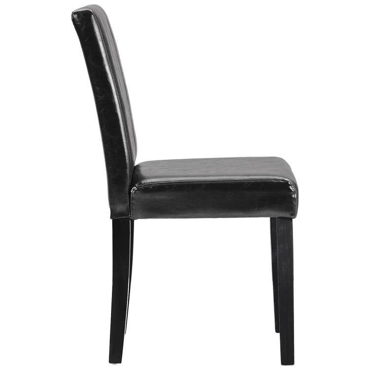 [UK Warehouse] 2 PCS/Set Home Dining Restaurant Chairs with Artificial Wood Legs and High Chairs (Black)