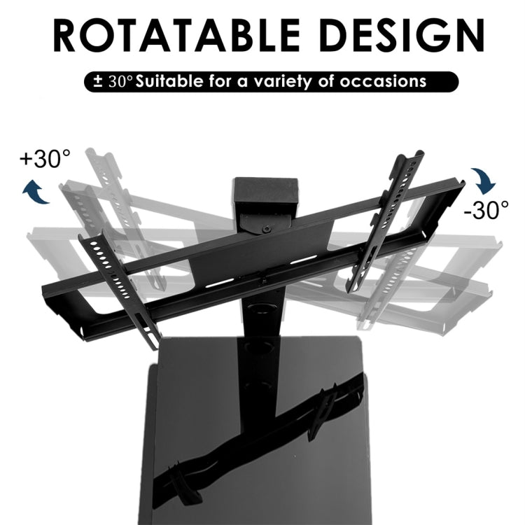[UK Warehouse] TV Stand Unit Curved Tempered Black Glass Modern Glass Table Televisions for 32-65 inch Wide Plasma/LCD/LED/3D