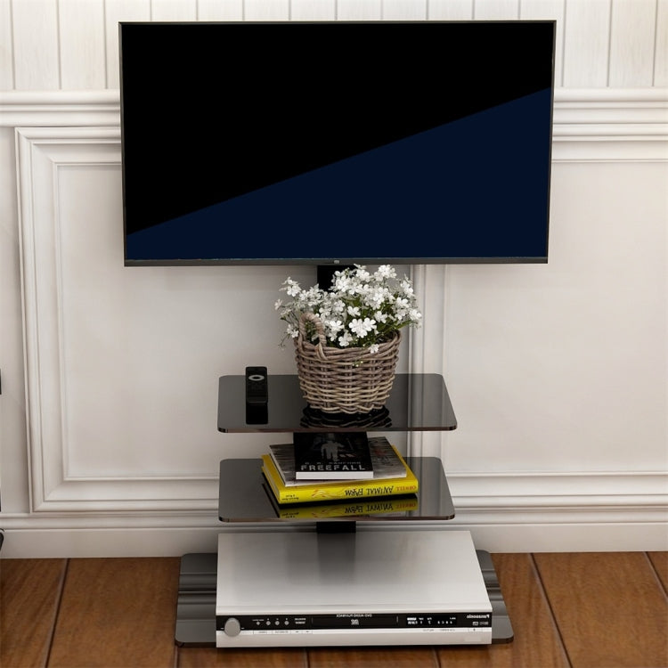 [UK Warehouse] TV Stand Unit Curved Tempered Black Glass Modern Glass Table Televisions for 32-65 inch Wide Plasma/LCD/LED/3D