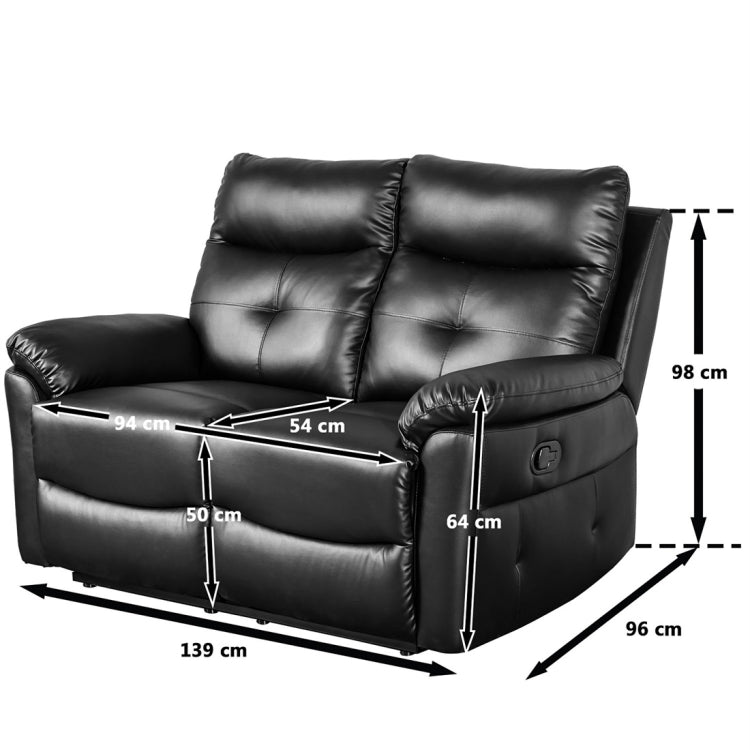 [UK Warehouse] PU Leather Sofa Recliner Set Lounge Couches Sets Armchair for Home Lounge Living Room