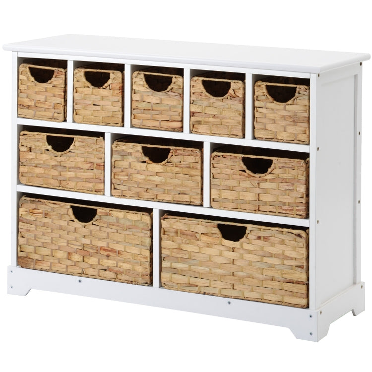 [UK Warehouse] Large Storage Chest of Drawers with 10 Drawer Baskets for Hallway Bathroom, Sizeï¼š100x73.5x36cm