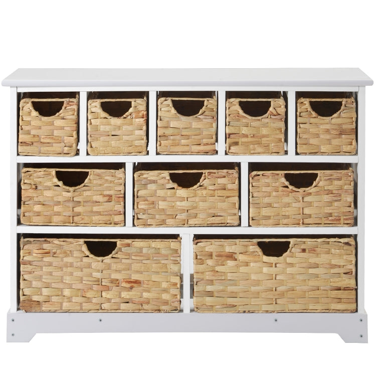 [UK Warehouse] Large Storage Chest of Drawers with 10 Drawer Baskets for Hallway Bathroom, Sizeï¼š100x73.5x36cm