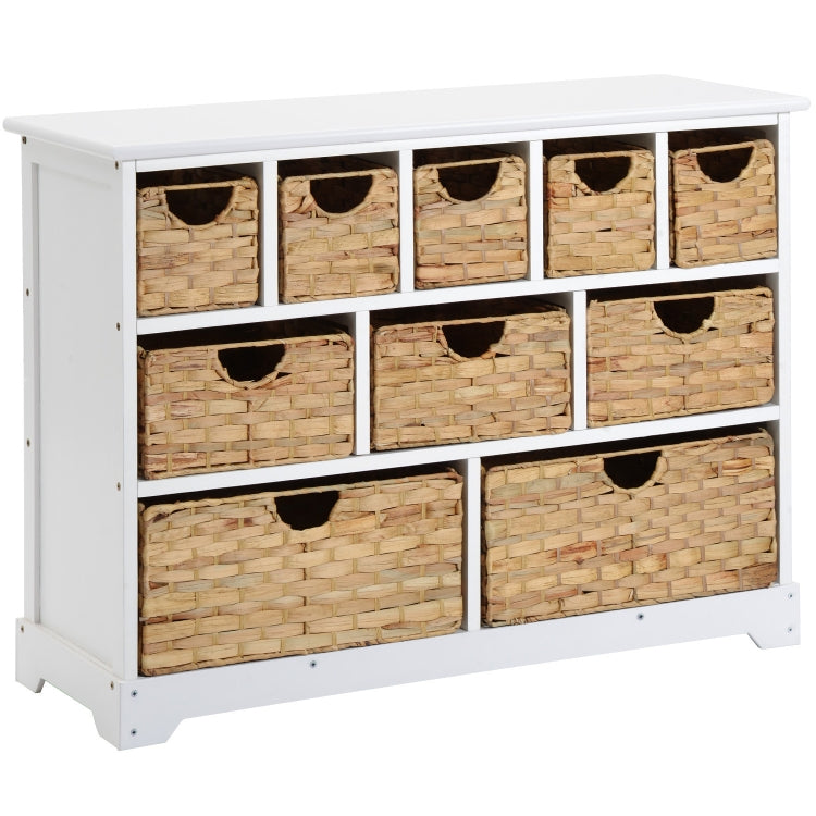 [UK Warehouse] Large Storage Chest of Drawers with 10 Drawer Baskets for Hallway Bathroom, Sizeï¼š100x73.5x36cm
