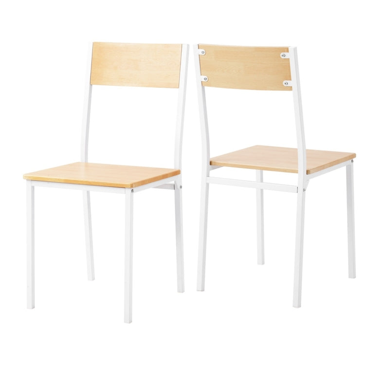 [UK Warehouse] Dining Table and 2 Chairs Wooden Steel Frame Kitchen Dining Table Set