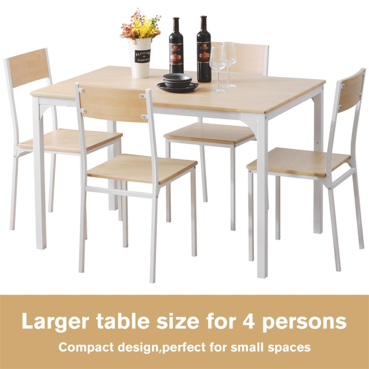 [UK Warehouse] Dining Table and 2 Chairs Wooden Steel Frame Kitchen Dining Table Set