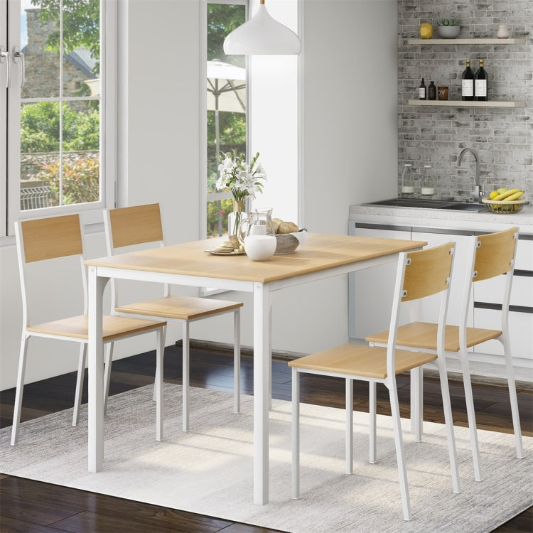 [UK Warehouse] Industrial Style Retro Kitchen Dining Table and 4 Chairs Set