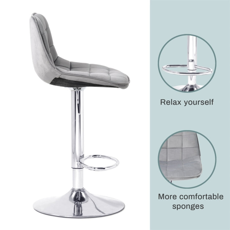 [UK Warehouse] Adjustable Height  Bar Stools with Backrest for Breakfast Bar, Counter, Kitchen