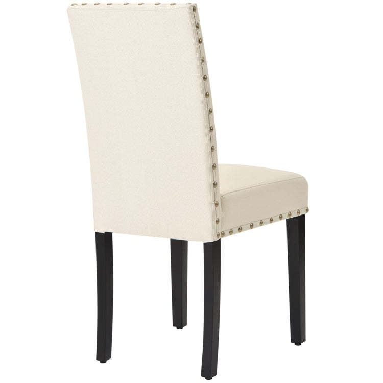 [UK Warehouse] 2 PCS/Set Fabric Dining High Back Chairs for Kitchen Living Room (Beige)