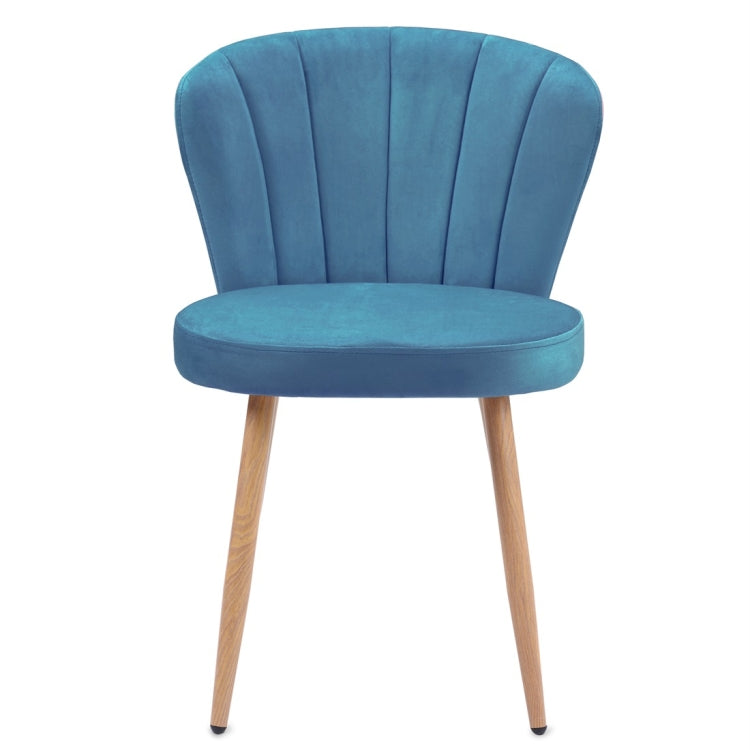 [UK Warehouse] Velvet Fabric Oyster High Back Chairs for Living Room / Bedroom(Blue)