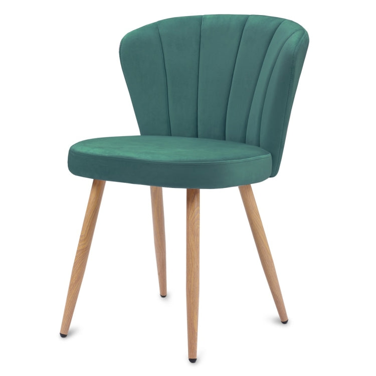 [UK Warehouse] Velvet Fabric Oyster High Back Chairs for Living Room / Bedroom(Green)